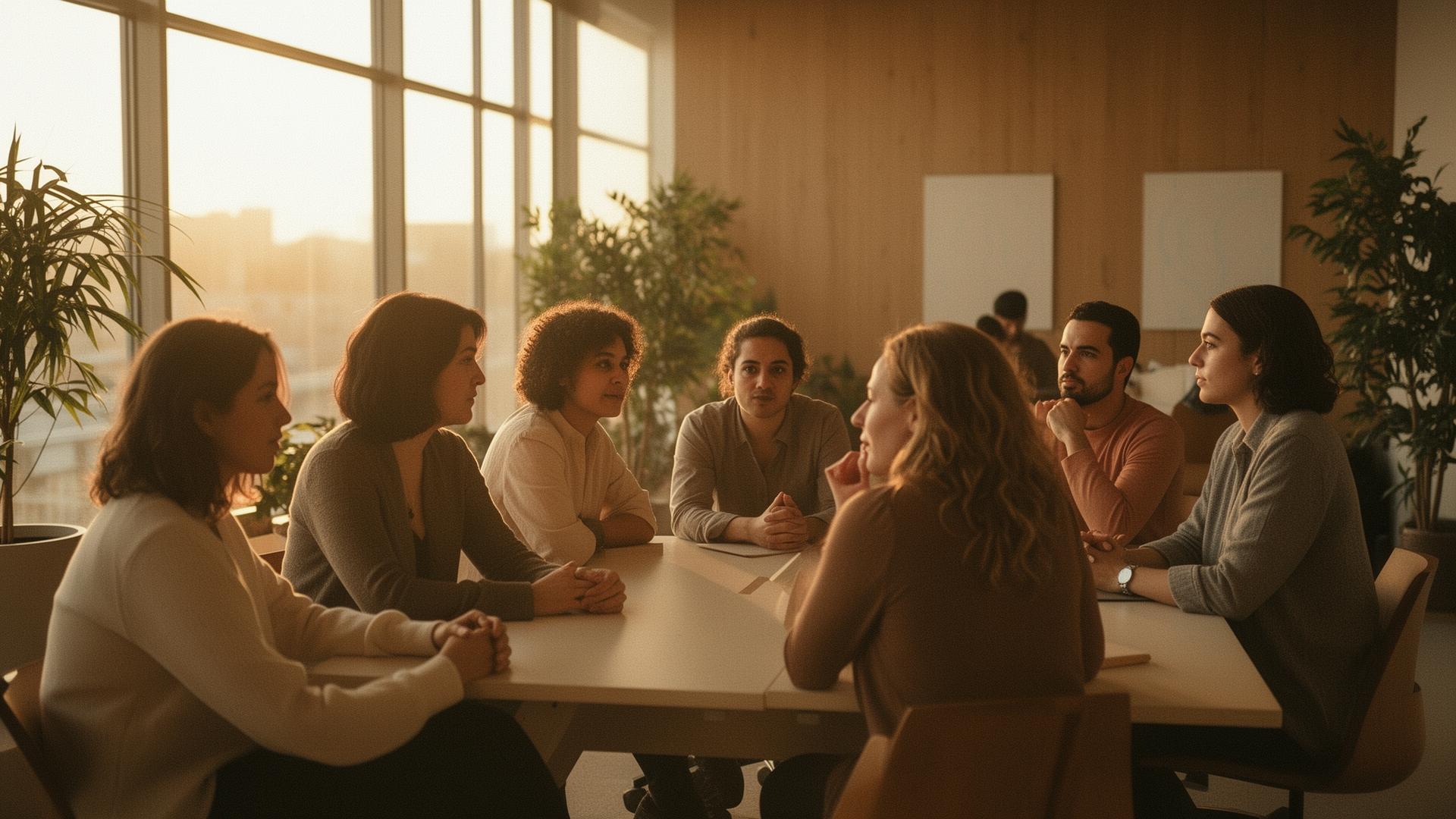 People in conversation